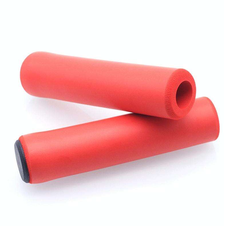 4 Pairs Mountain Folding Bicycle Silicone Foaming Sponge Handle Cover Rubber Shock Absorbing Anti...