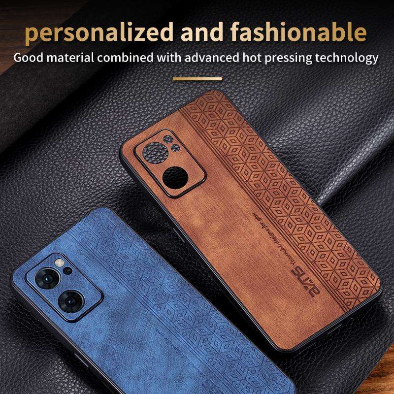 For OPPO Reno7 5G AZNS 3D Embossed Skin Feel Phone Case(Black)