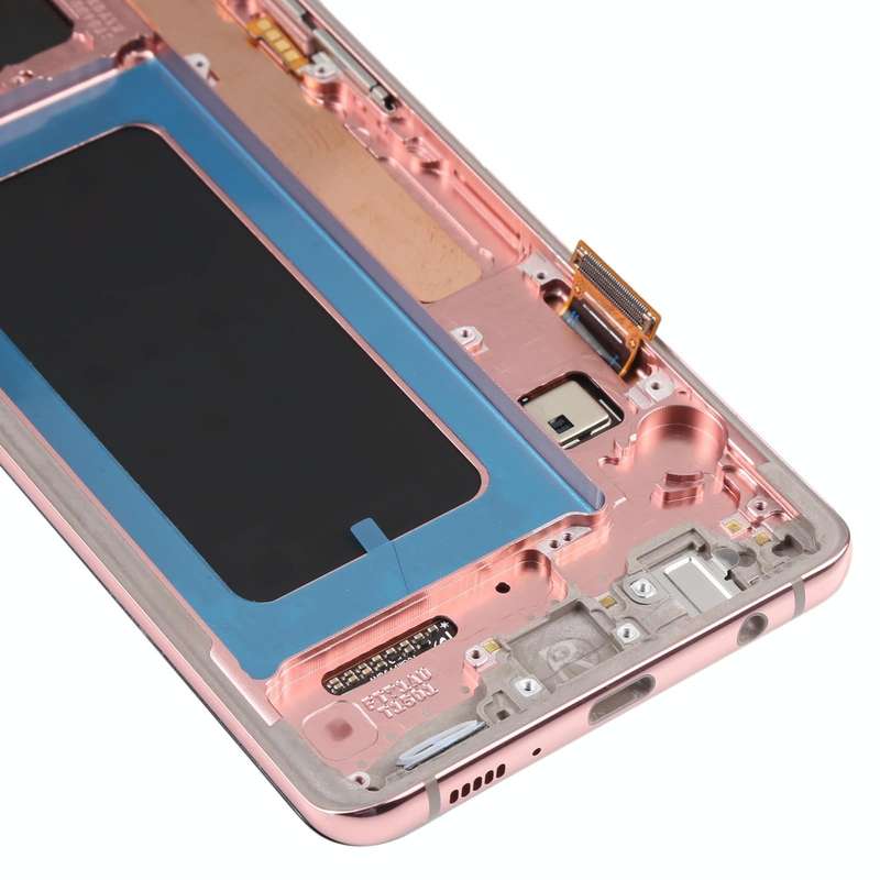 Original Super AMOLED LCD Screen for Samsung Galaxy S10+ Digitizer Full Assembly with Frame (Pink)