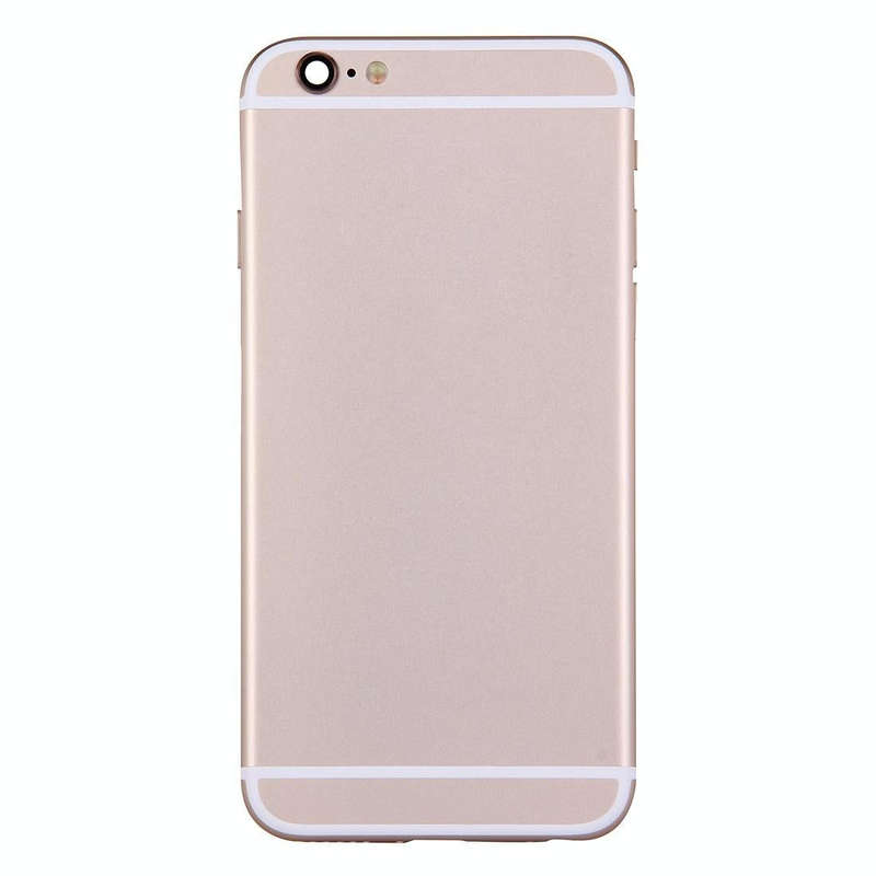 Full Housing Back Cover with Power Button & Volume Button Flex Cable for iPhone 6(Gold)