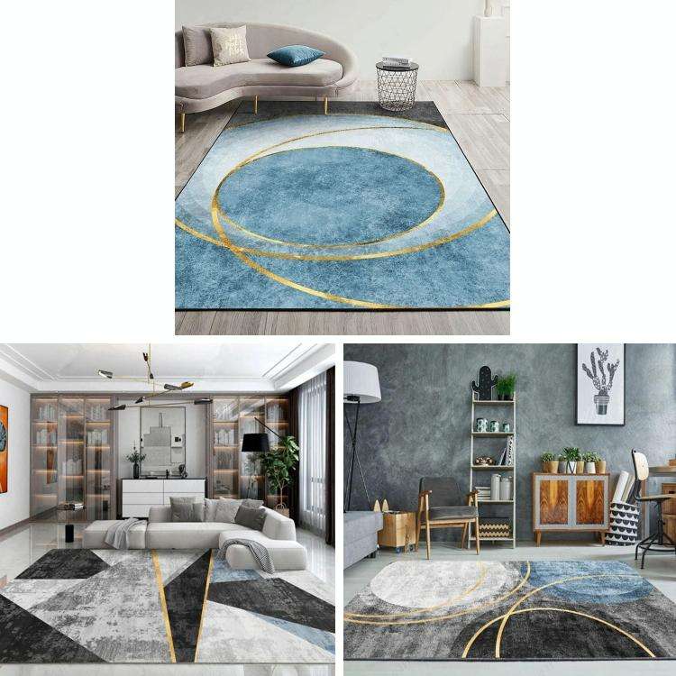 Modern Abstract Geometric Living Room Rug Coffee Table Cushion, Size: 80x120cm(20)