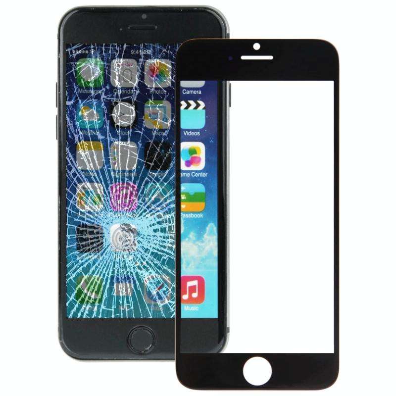 Front Screen Outer Glass Lens for iPhone 6(Black)