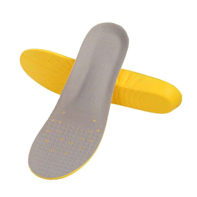 Shock Absorption Thickening Slow Rebound Soft and Comfortable Wicking Insole, Size:L(Yellow Botto...