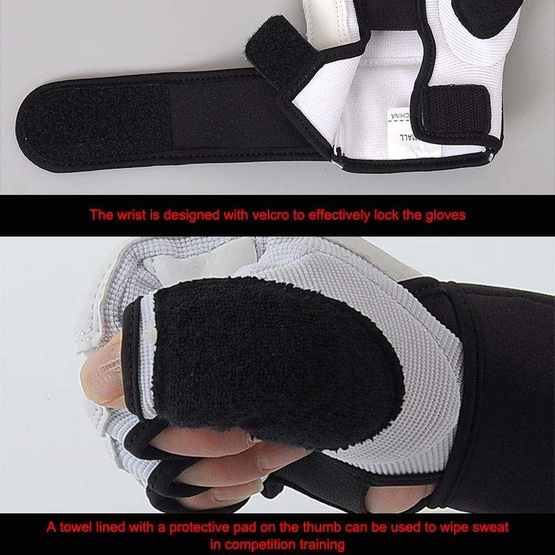 Half Fingers Adults Sandbag Training Boxing Gloves PU Leather Fitness Sparring Taekwondo Gloves, ...