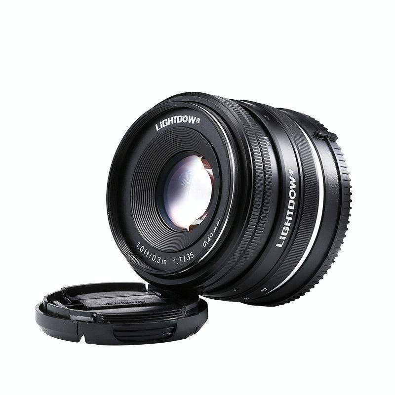 LIGHTDOW 35mm F1.7 E-Mount Manual Fixed Focus Lens for Sony