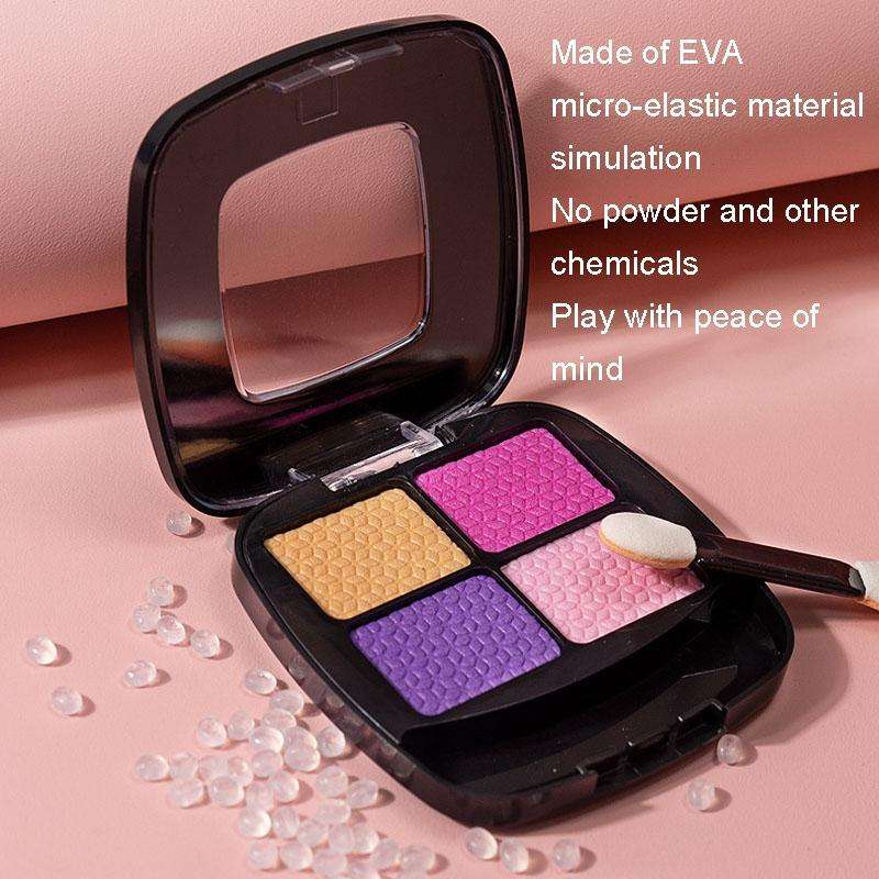 Girls Simulation Dressing Makeup Box Play House Non-toxic Cosmetics Set, Style: 21 In 1 Rose Leat...