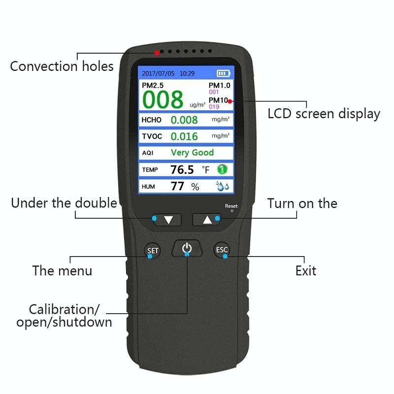 DM106A Indoor Haze Dust Formaldehyde Air Quality Detector