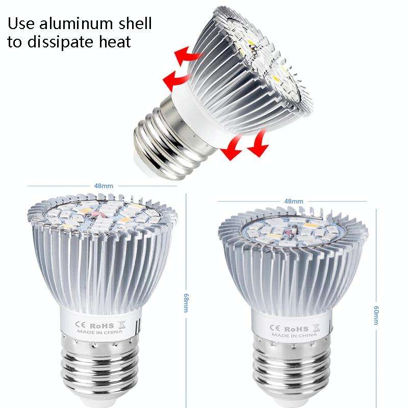 2 PCS LED Plant Growth Lamp Full Spectrum Plant Fill Light Cup, Power: E14 28 Beads