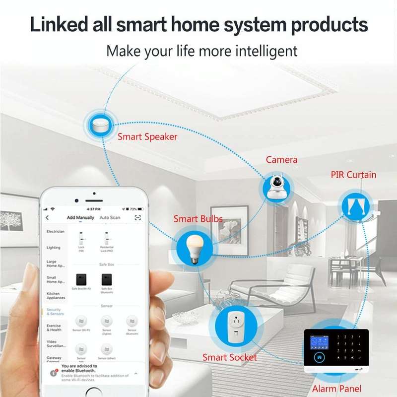 PG-103-GSM WiFi + GSM Touch Screen Intelligent Alarm System