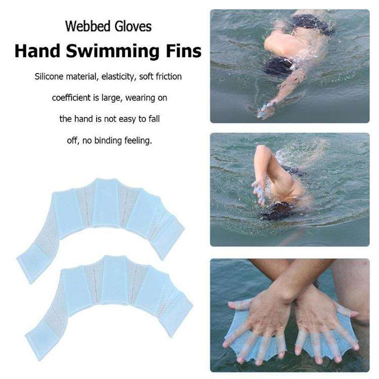 Finger Flexible Silicone Swimming Gloves (Samll Size)(Green)
