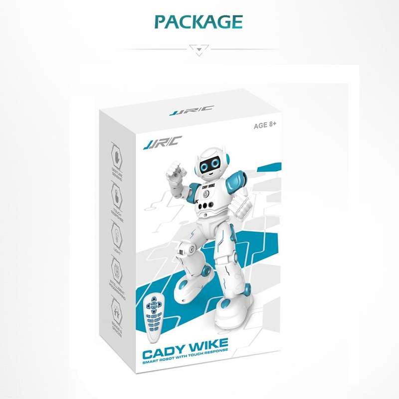 JJR/C R11 CADY WIKE Smart Touch Control Robot with LED Light, Support Waling / Sliding Mode (Blue)