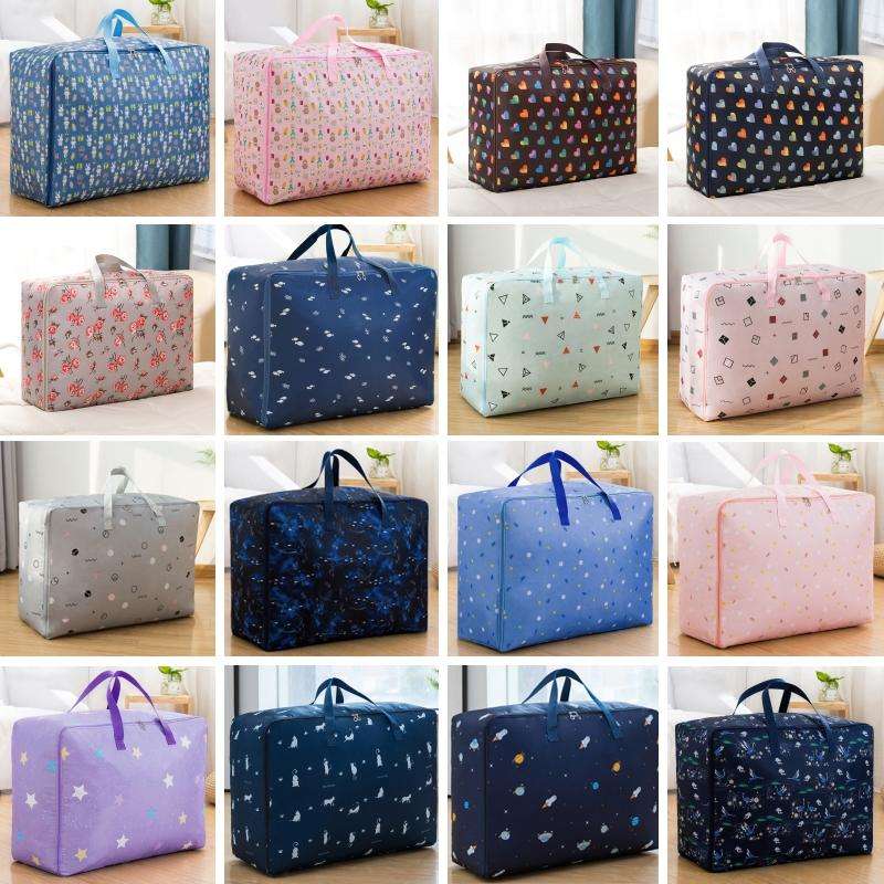 Oxford Cloth Quilt Moisture-Proof & Waterproof Storage Bag Zipper Portable Moving Luggage Bag, Sp...