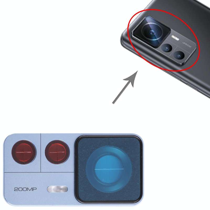 Original Back Camera Lens Frame for Xiaomi 12T Pro (Blue)
