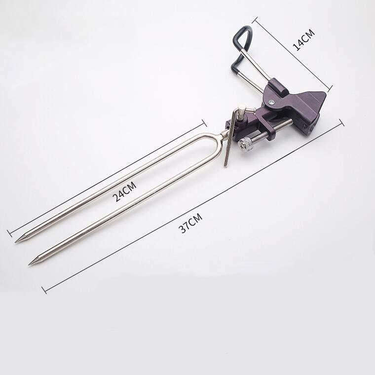 Stainless Steel Fishing Bracket Throwing Rod Sea Rod Hand Rod Fishing Rod Bracket, Color:B Gray
