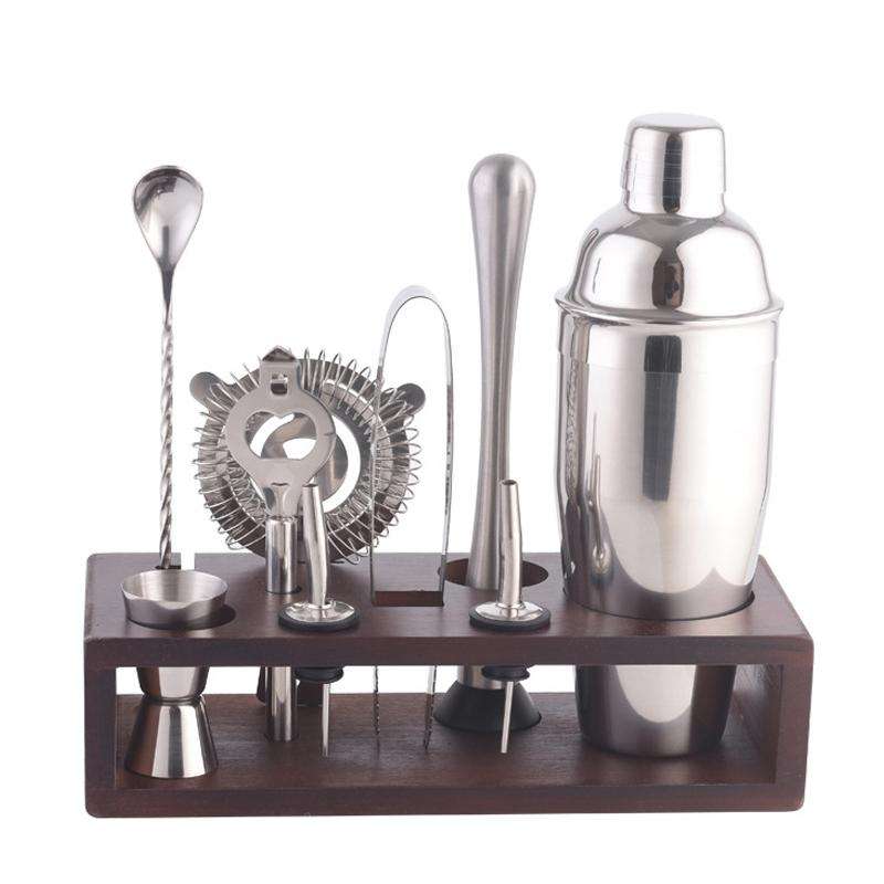 Bamboo and Wood Rack Bartending Tool Set, Spec: K10-25