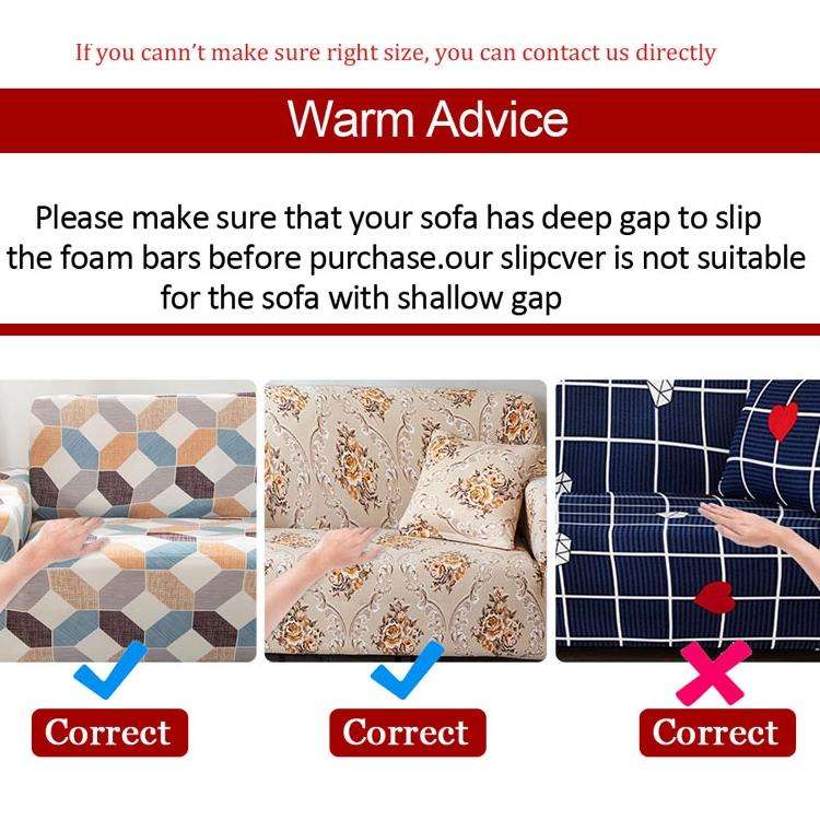 Double Seat Living Room Four Seasons Elastic Full Coverage Non-slip Sofa Cover, Size: 145 x 185cm...