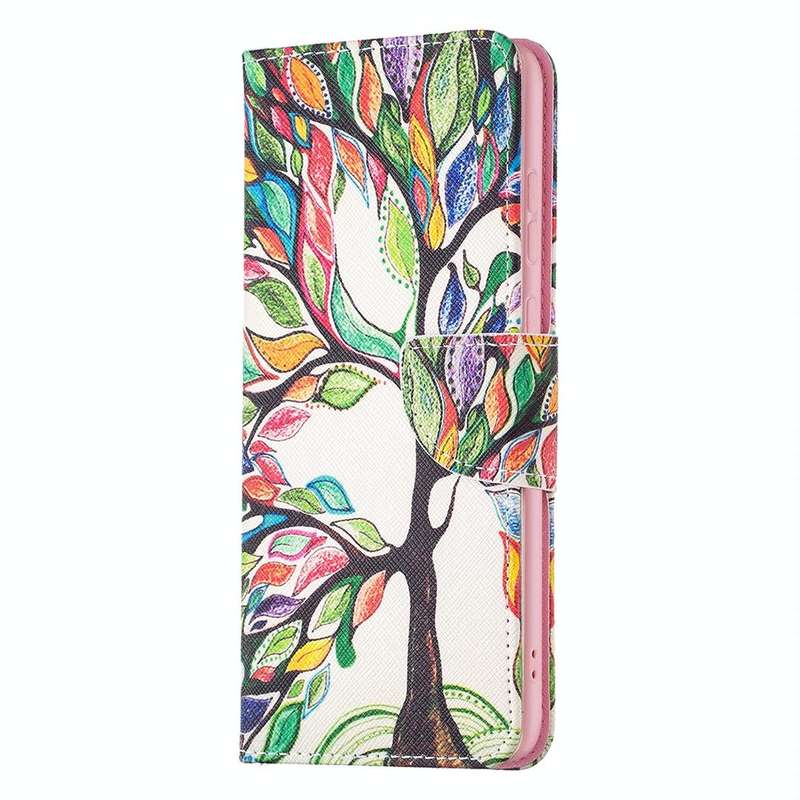 For Samsung Galaxy A33 5G Colored Drawing Pattern Leather Phone Case(Life Tree)