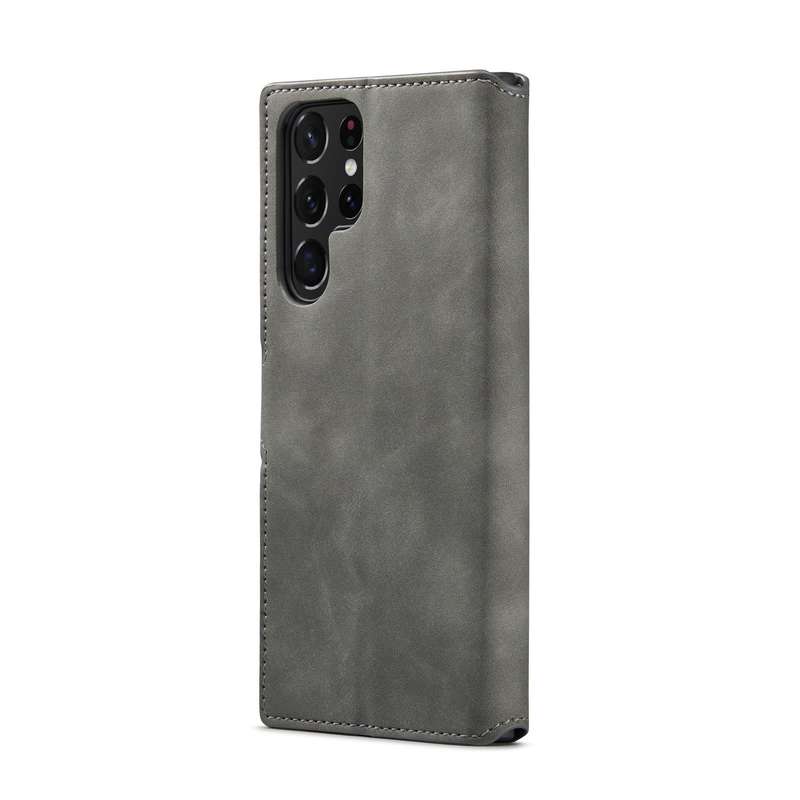 For Samsung Galaxy S22 Ultra DG.MING Retro Oil Side Horizontal Flip Leather Case with Holder & Ca...