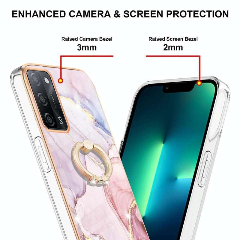For OPPO A53s 5G / A55 5G / A54 4G / A16 / A54s Electroplating Marble Pattern IMD TPU Phone Case ...