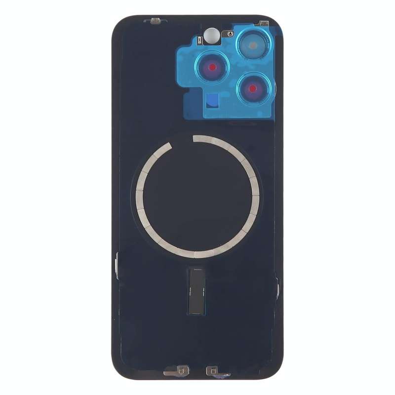 For iPhone 15 Pro Max Battery Back Cover with Camera Lens Cover + MagSafe Magnet(Titanium)