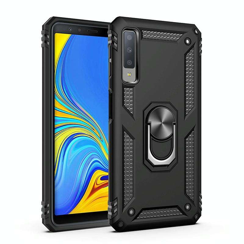 Sergeant Armor Shockproof TPU + PC Protective Case for Galaxy A7 2018, with 360 Degree Rotation H...