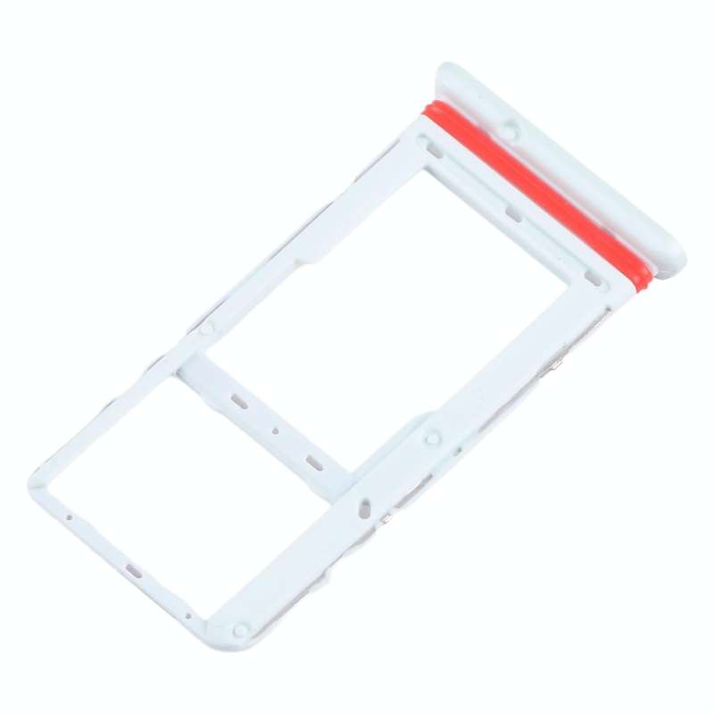 For Alcatel 1T 10 inch 2020 8091 SIM Card Tray + Micro SD Card Tray (White)