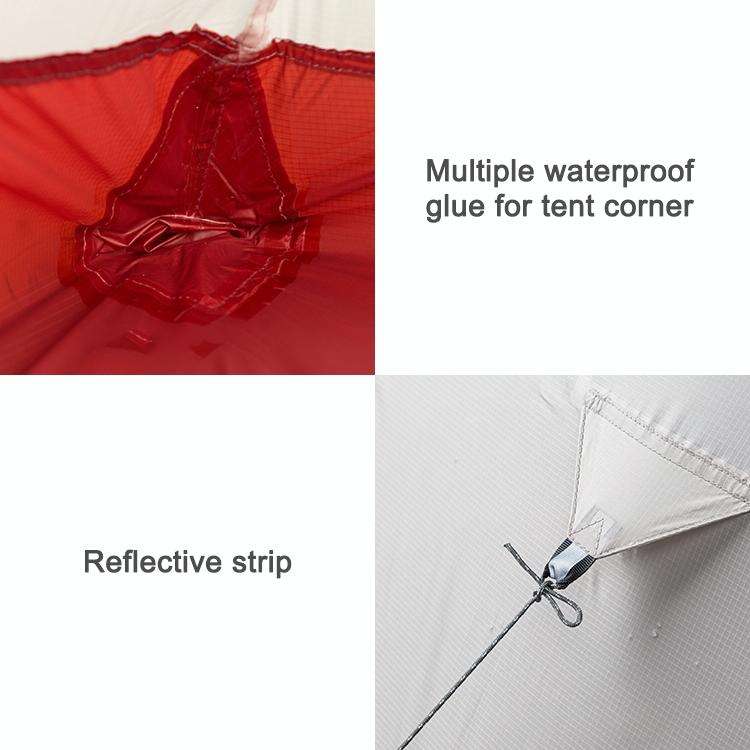 Naturehike NH15T002-T1 Ultralight Tent Outdoor Camping Rainproof Tent, Colour:20D Silicone Light ...