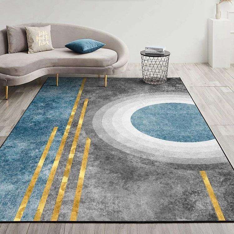 Modern Abstract Geometric Living Room Rug Coffee Table Cushion, Size: 140x200cm(19)