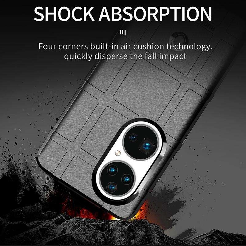 For Huawei P50 Pro Shockproof Shield Full Coverage Silicone Case(Green)
