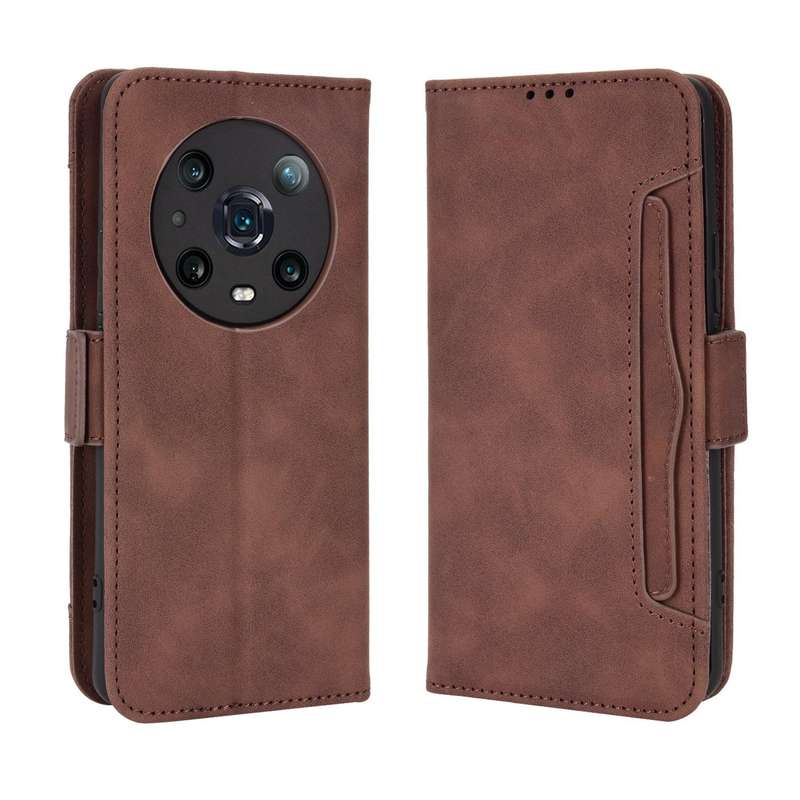 For Honor Magic4 Pro Skin Feel Calf Pattern Leather Phone Case(Brown)