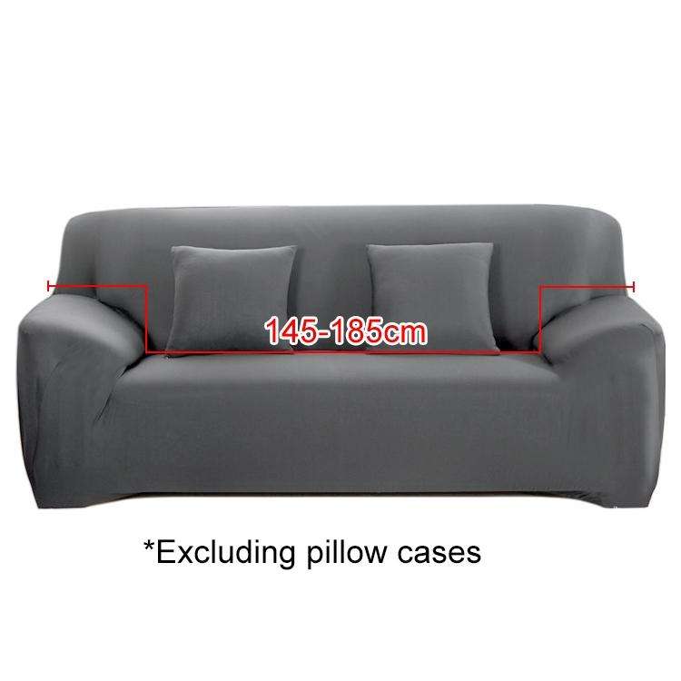 Four Seasons Solid Color Elastic Full Coverage Non-slip Sofa Cover(Grey)