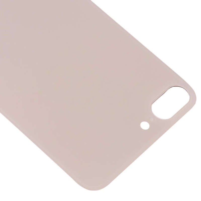 Easy Replacement Big Camera Hole Glass Back Battery Cover with Adhesive for iPhone 8 Plus(Gold)
