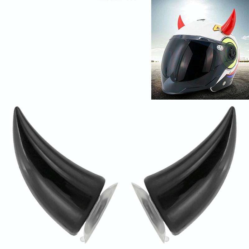 2 PCS Motorcycle Helmet Devil Decoration Motorbike Helmet Suction Cups Horns Decoration Headwear ...