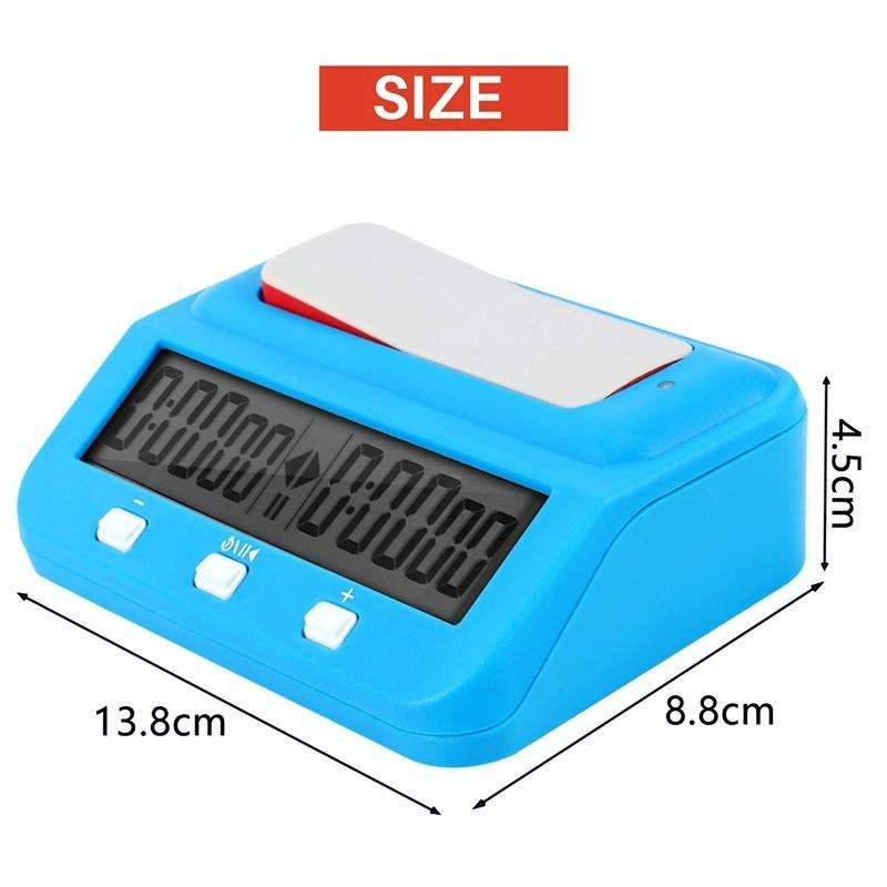 HQT101 Plastic Chess Clock Go Chess Timer(Red Wine)