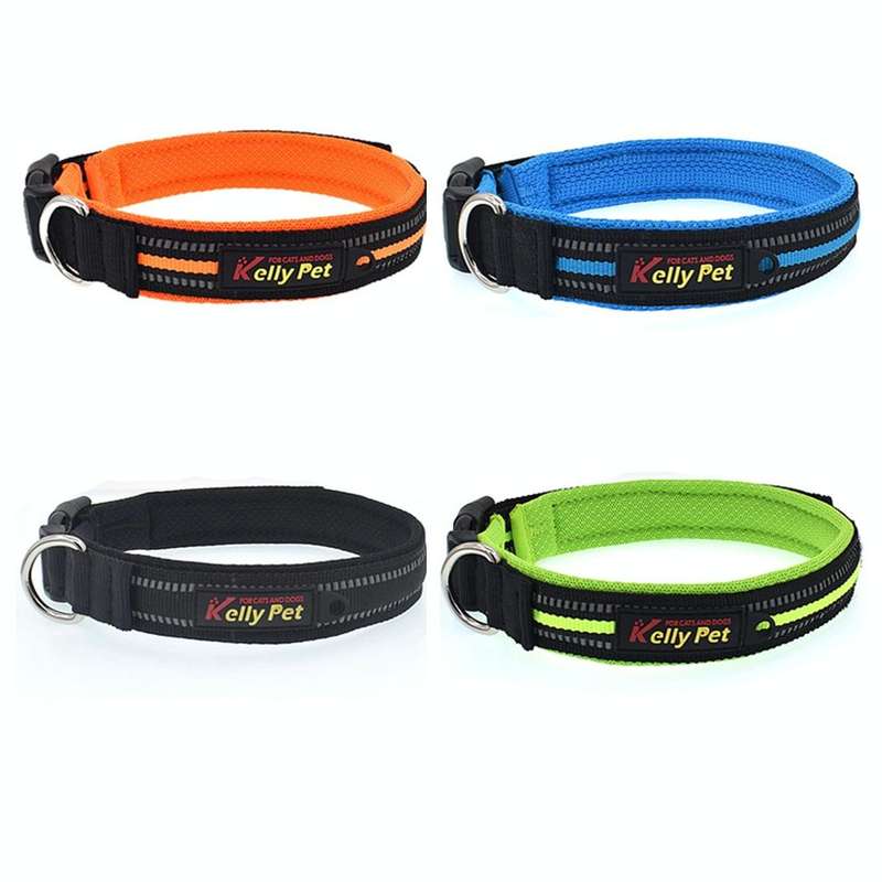 Pet Dogs Polyester Reflective Breathable Pets Collar Traction Lead Leash, Size: M, 2.5*42*47cm (B...