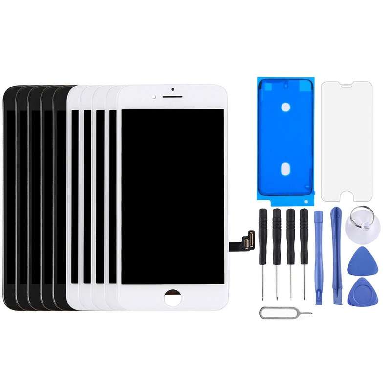 5 PCS Black + 5 PCS White TFT LCD Screen for iPhone 7 with Digitizer Full Assembly (5 Black + 5 W...
