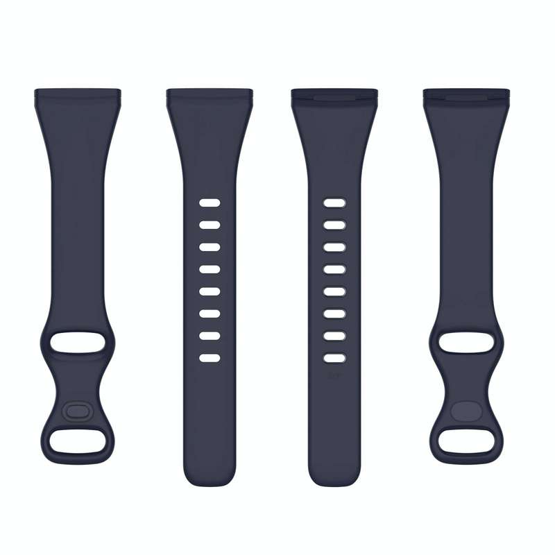 For Fitbit Versa 4 / Versa 3 / Sense Universal TPU Watch Band, Size:S(Dark Blue)