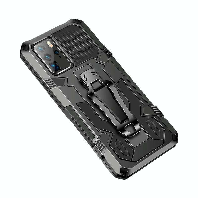 For Huawei Nova 5T Machine Armor Warrior Shockproof PC + TPU Protective Case(Black)