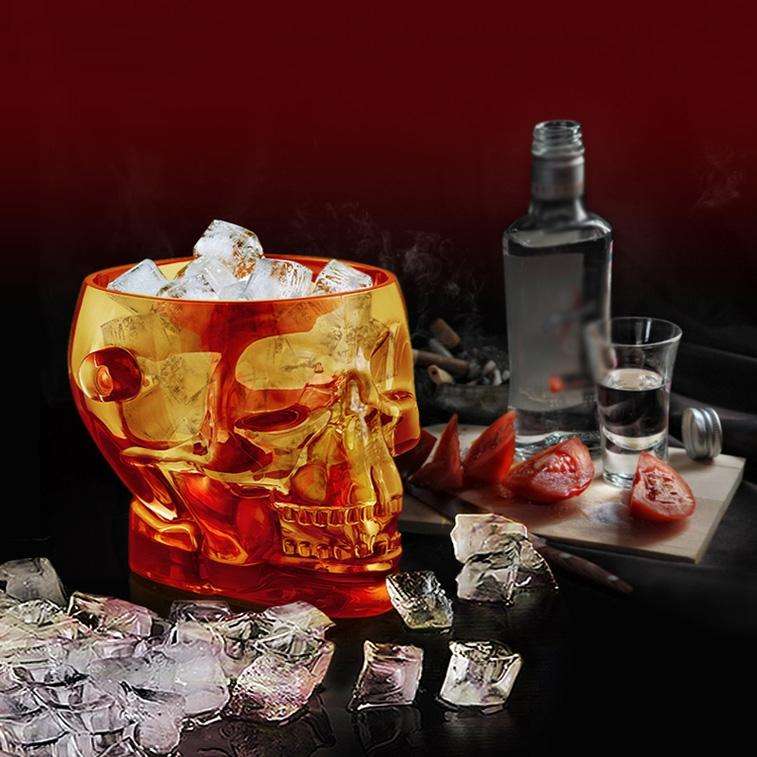 1.5L Acrylic Bar Skull Shape Ice Bucket(Transparent)