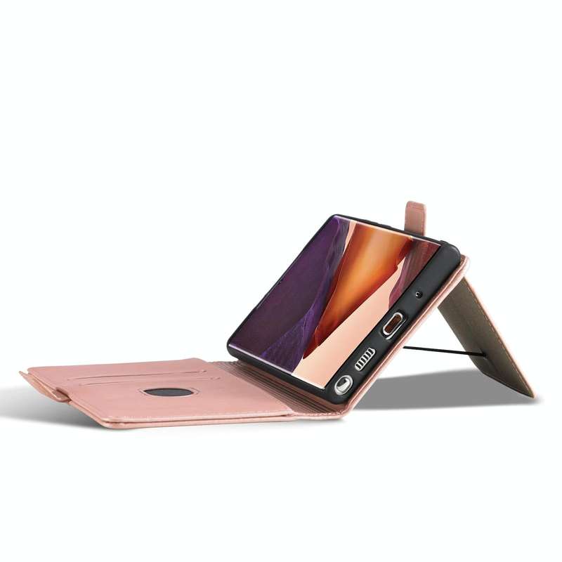 For Samsung Galaxy Note20 Ultra Strong Magnetism Liquid Feel Horizontal Flip Leather Case with Ho...