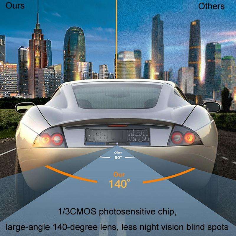 Solar Integrated License Plate Frame Vehicle Camera Wireless Reversing Display(RC03)