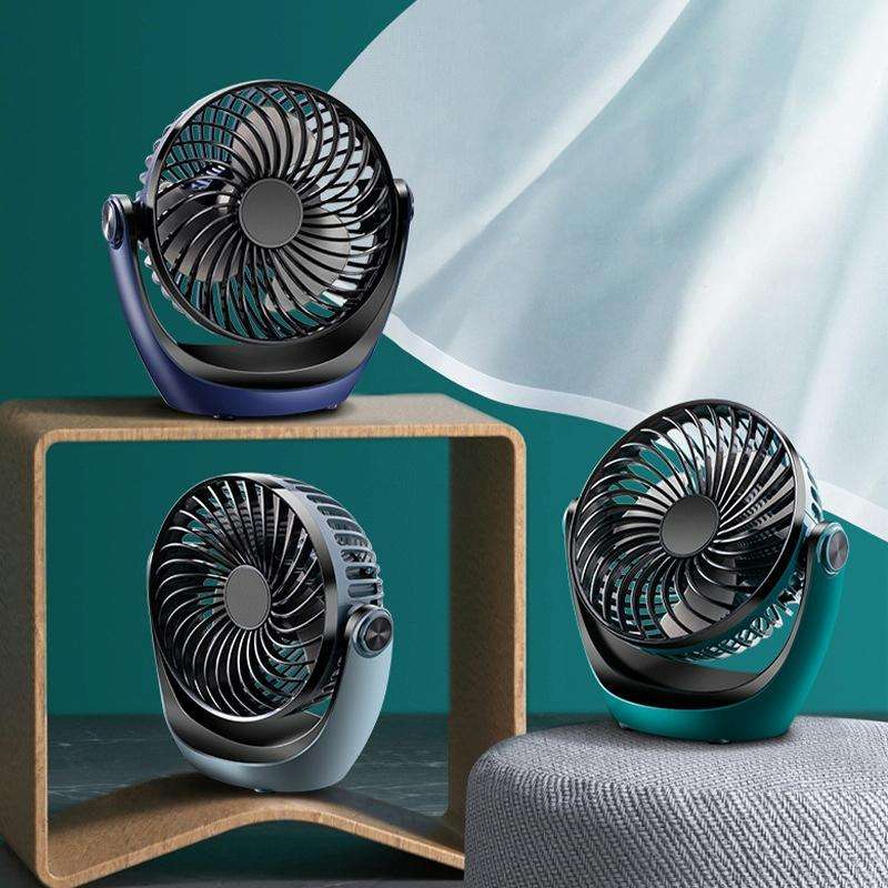 Desktop USB Fan Charging Mini Portable Fan 5000mAh (Gray)