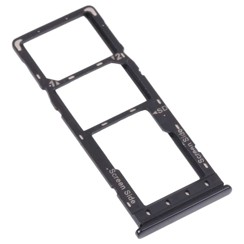 For Infinix Note 7 X690B X690 SIM Card Tray + SIM Card Tray + Micro SD Card Tray (Black)