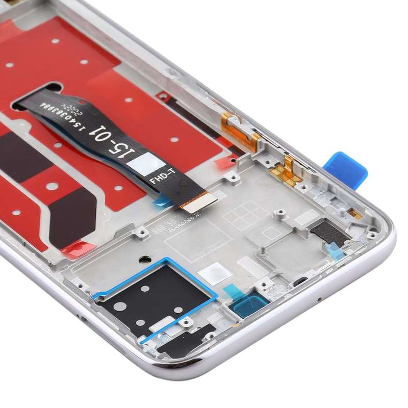 OEM LCD Screen for Huawei P40 Lite Digitizer Full Assembly with Frame(Silver)