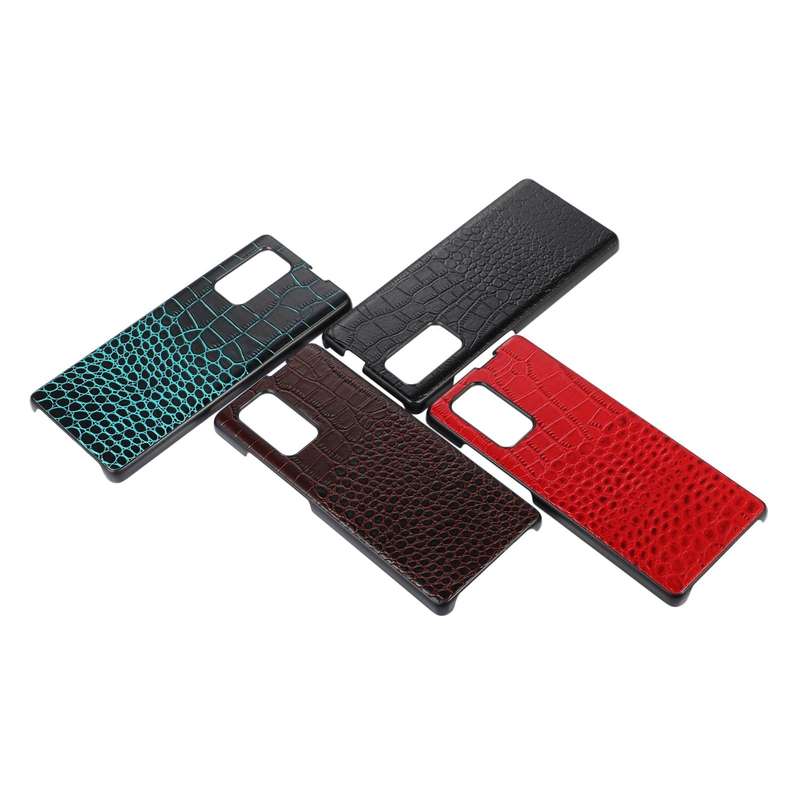 For LG Wing 5G Crocodile Top Layer Cowhide Leather Phone Case(Coffee)