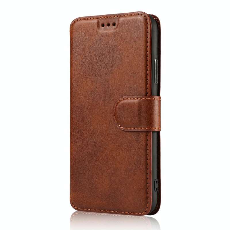 For iPhone X / XS Calf Texture Magnetic Buckle Horizontal Flip Leather Case with Holder & Card Sl...