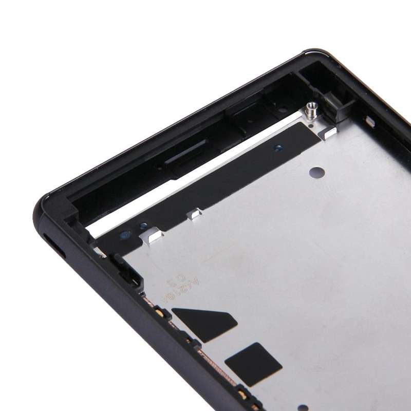 Single SIM Front Housing LCD Frame Bezel for Sony Xperia Z3(Black)
