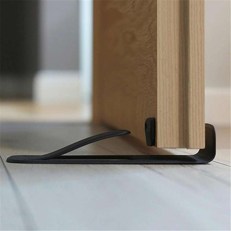 Multi-function Spring Innovative Door Stopper Block Simple Style Door Wedge Holder(Blue)