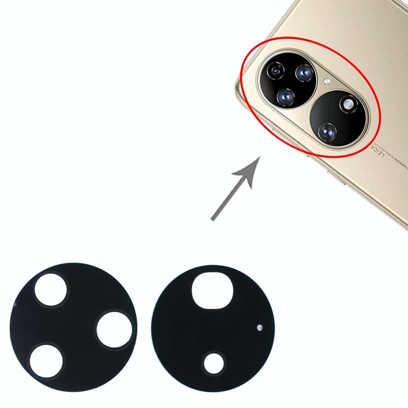 For Huawei P50 Pro 10 PCS Back Camera Lens