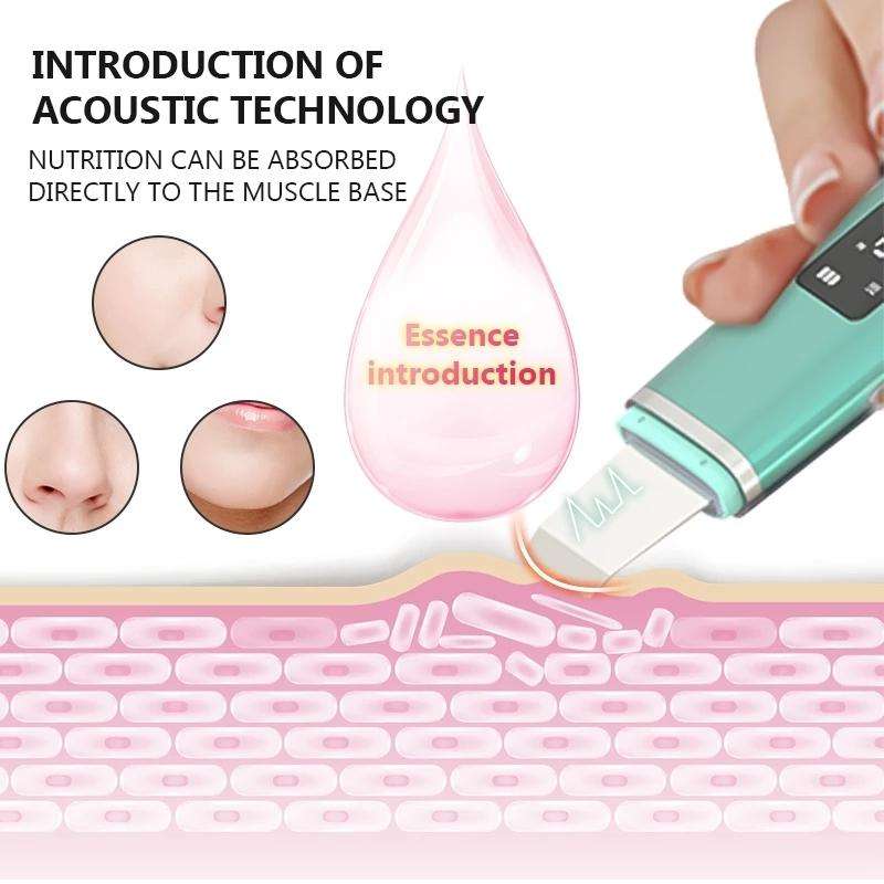 Ultrasonic Shoveling Machine Blackhead Beauty Instrument Iontophoresis Pore Cleaning Instrument(W...